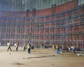 Bygging double side or double tandem submerged arc girth welding machines used for horizontal welding on 9% nickel plate for LNG tanks; automatic girth welding machines for LNG tank welding