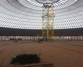 Tank lifting and welding; Bygging double acting tank lifting jack